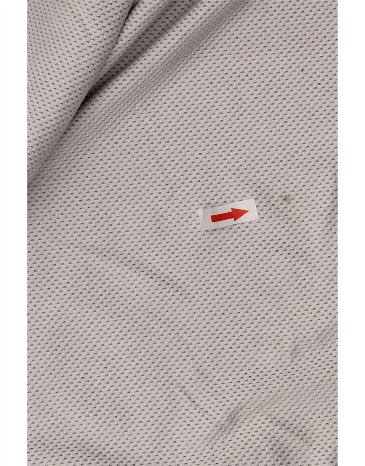 CALVIN KLEIN Herren-Pullover-Trainingsanzugoberteil mit Reißverschluss und Halsausschnitt, mittelgrau gepunktet
