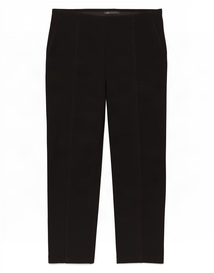 Gerade geschnittene Damenhose von Marks & Spencer, W33, L26, Schwarz