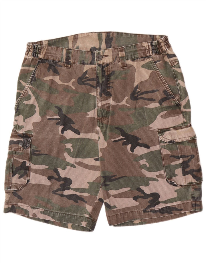 Solognac Herren Cargoshorts Medium W34 Mehrfarbige Camouflage-Baumwolle