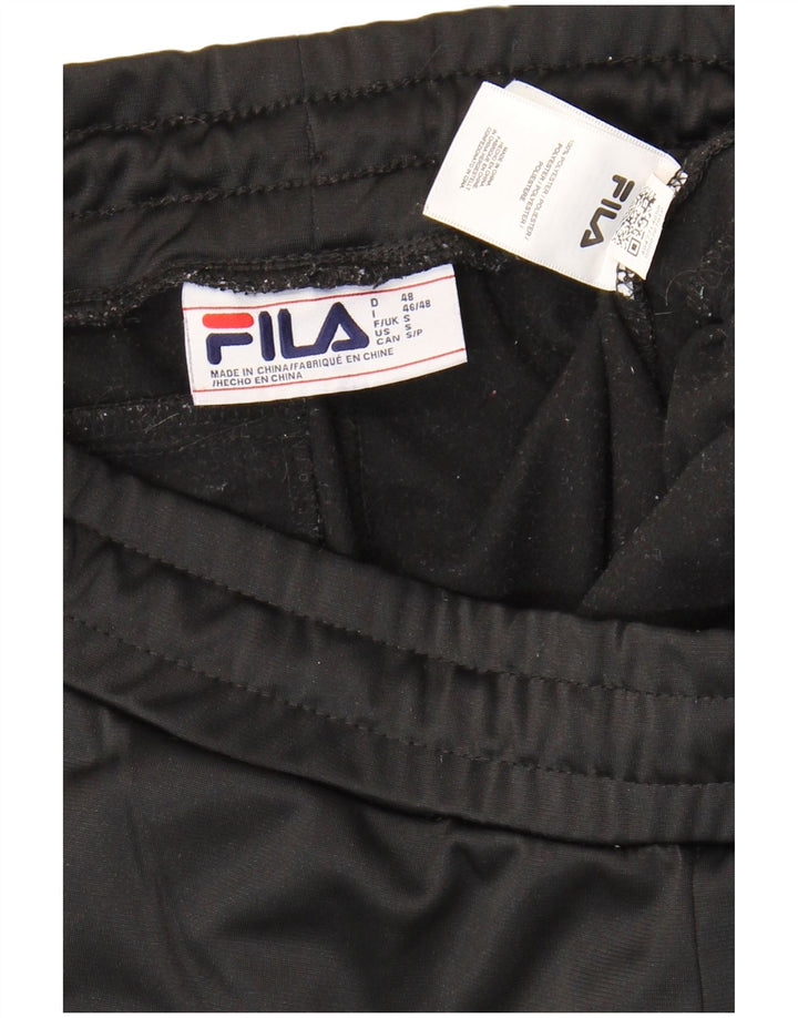 Fila Herren-Trainingshose mit Grafik, Größe S, Schwarz, Polyester
