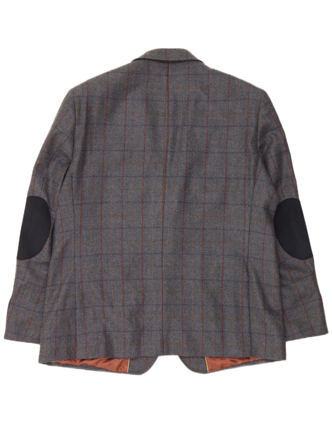 Woolrich Herren-Blazer mit 2 Knöpfen, UK 48 4XL, grau karierte Wolle