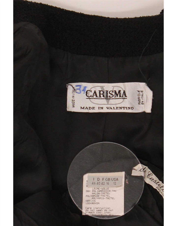 Valentino Damen Carisma Blazer Jacke UK 16 Large Black Houndstooth