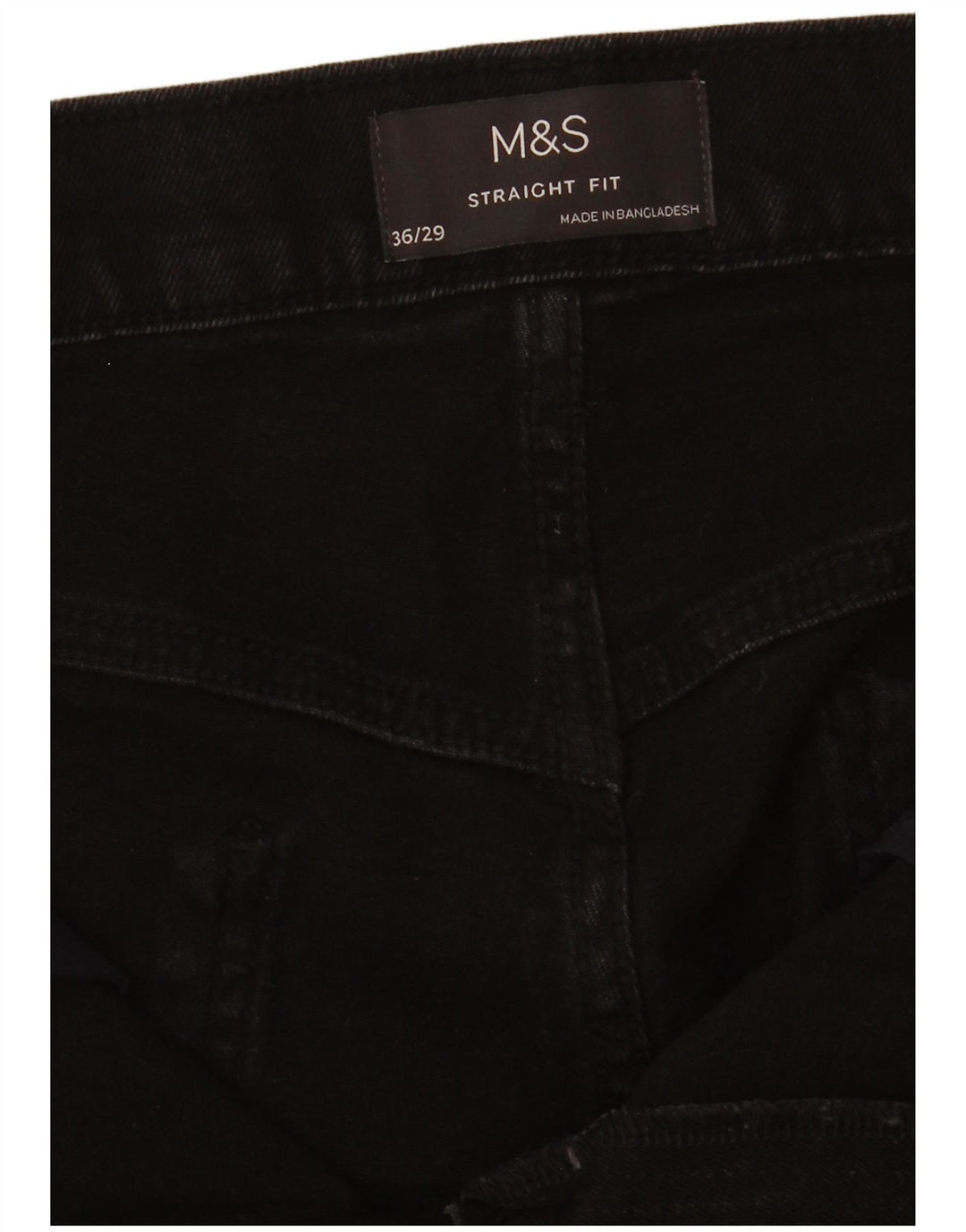Marks & Spencer Herren Straight Jeans W36 L26 Schwarz