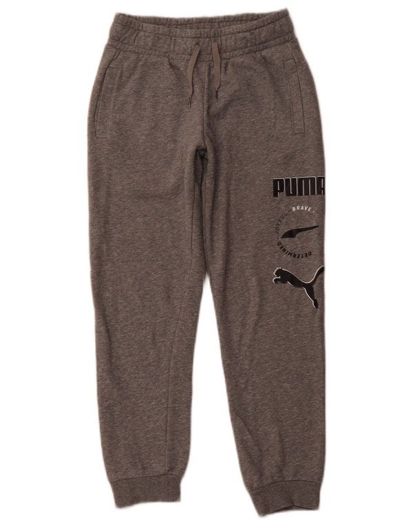 PUMA Mädchen Graphic Trainingshose Jogger 9–10 Jahre Grau