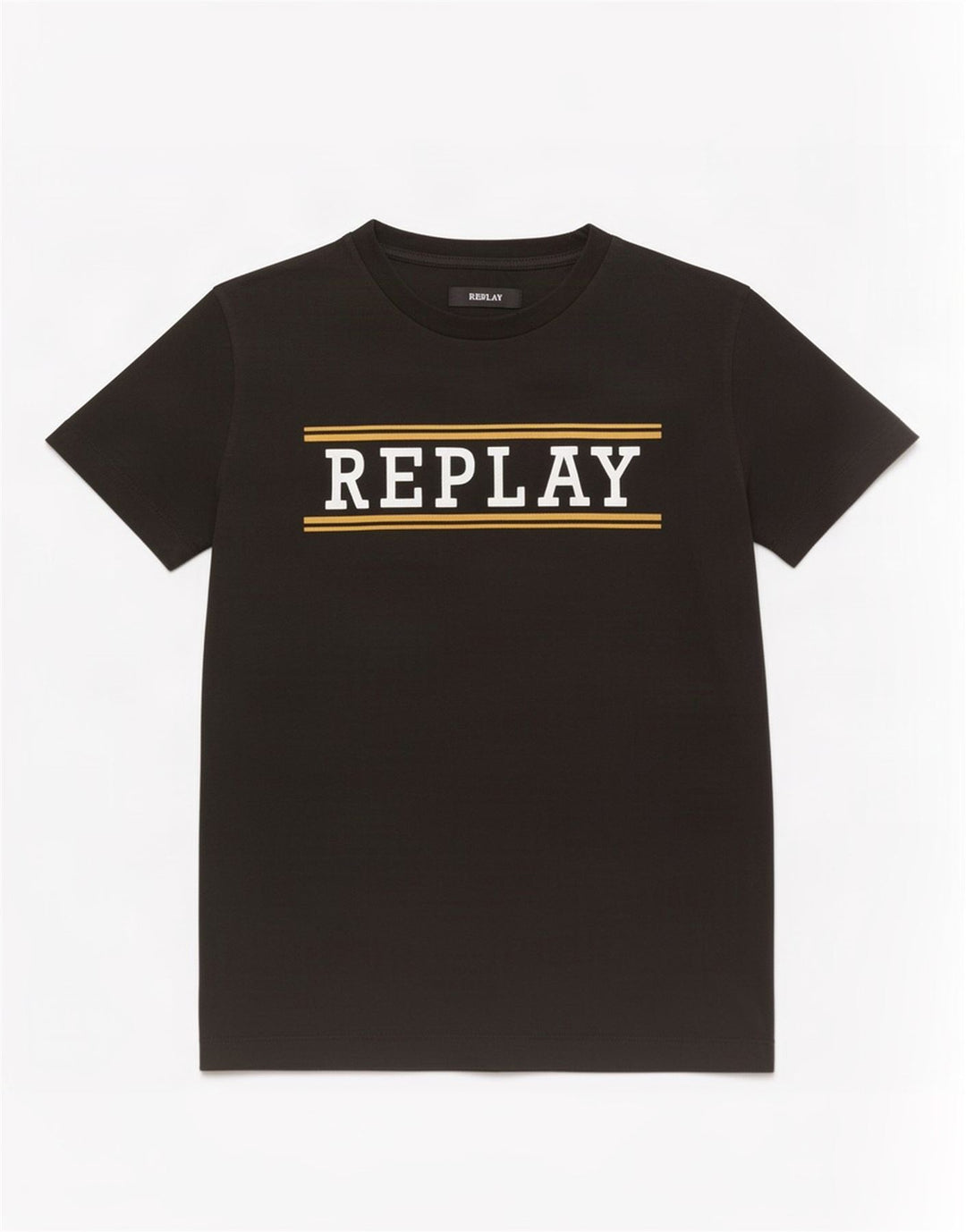 Replay Herren-T-Shirt mit Grafik, mittelschwarze Baumwolle