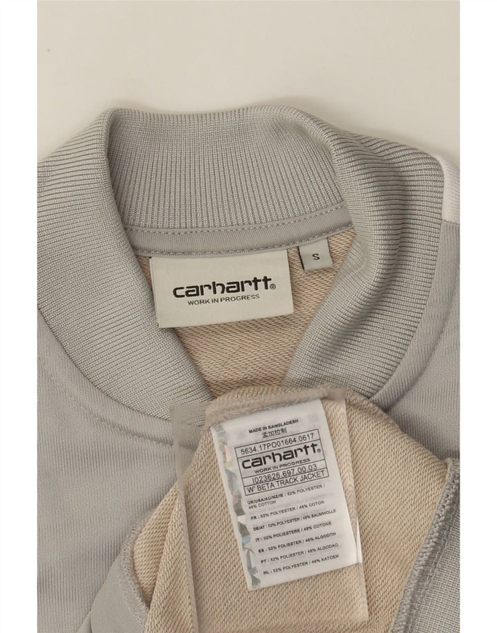CARHARTT Damen-Trainingsanzug-Top-Jacke, Größe S, UK 10, Grau, Farbblock