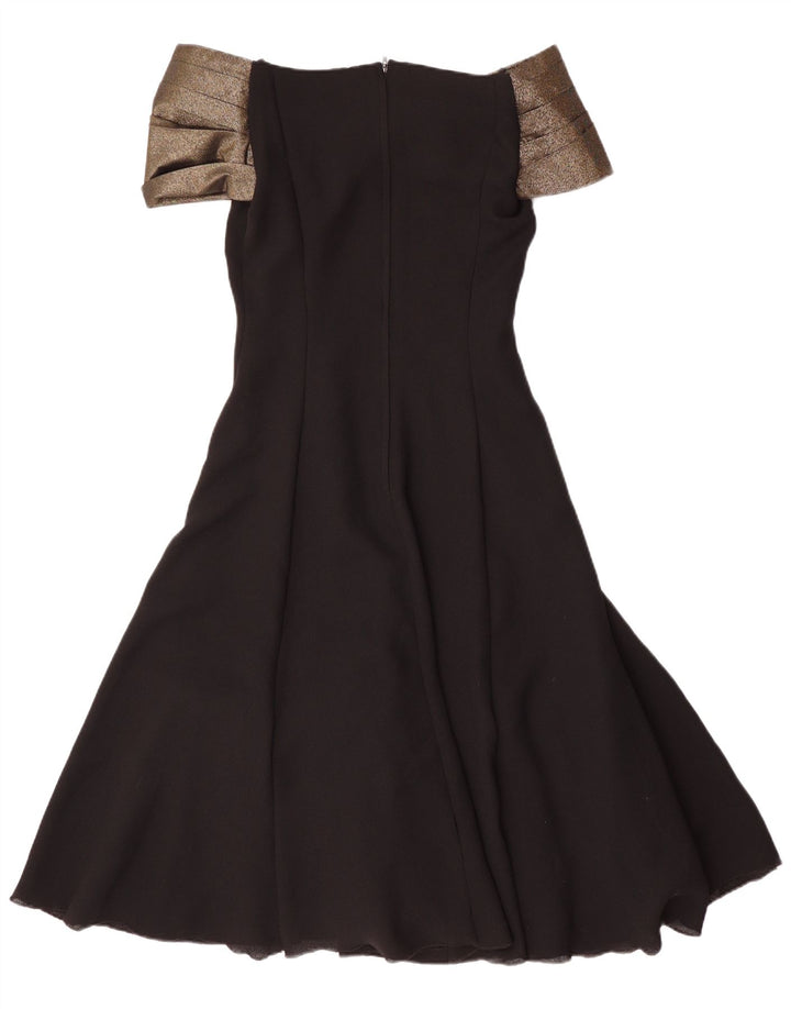 Yessica schulterfreies Damenkleid, EU 36, S, Schwarz, Colourblock-Polyester