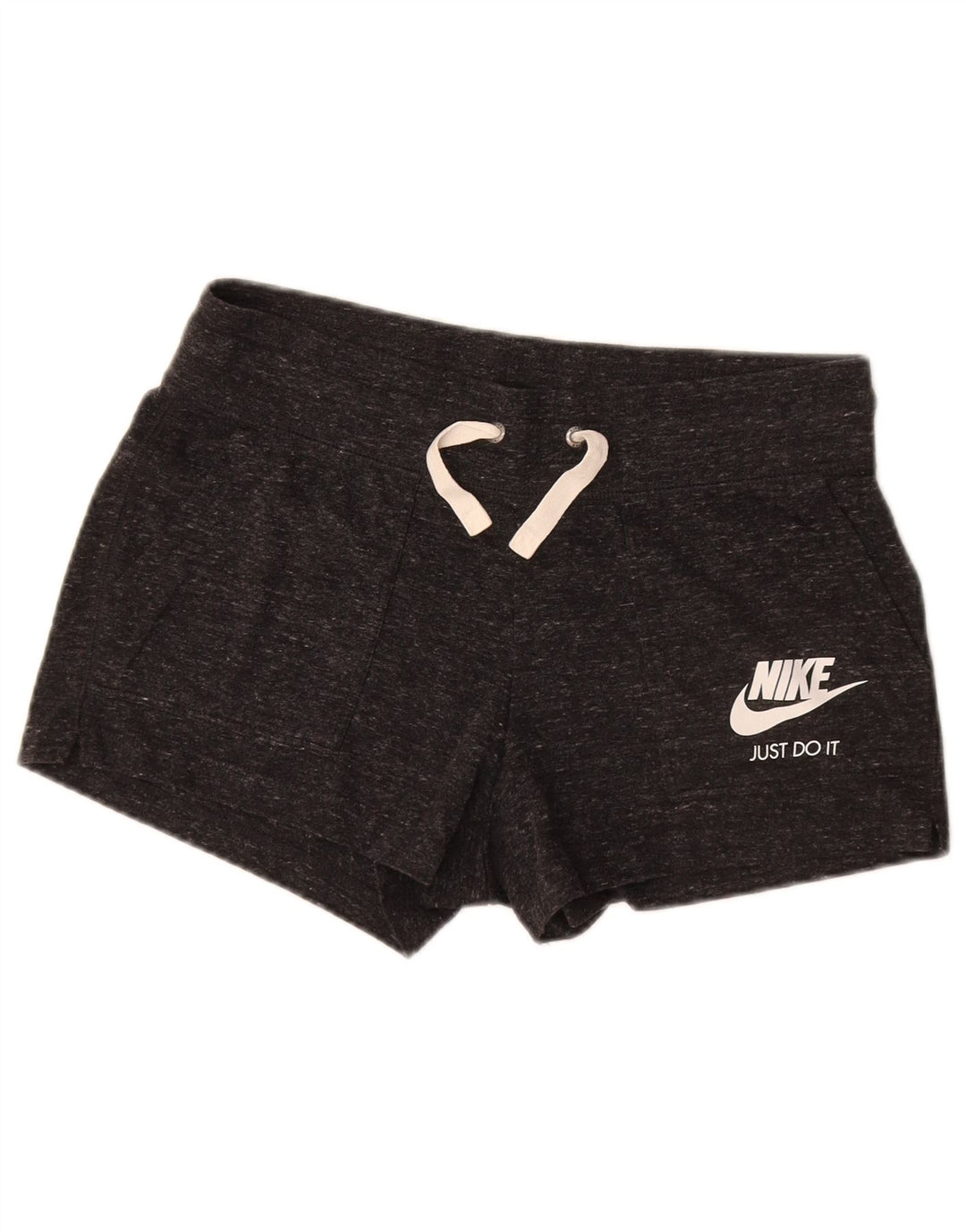 Nike Damen Graphic Sport Shorts UK 14 Medium Schwarz Fleckig