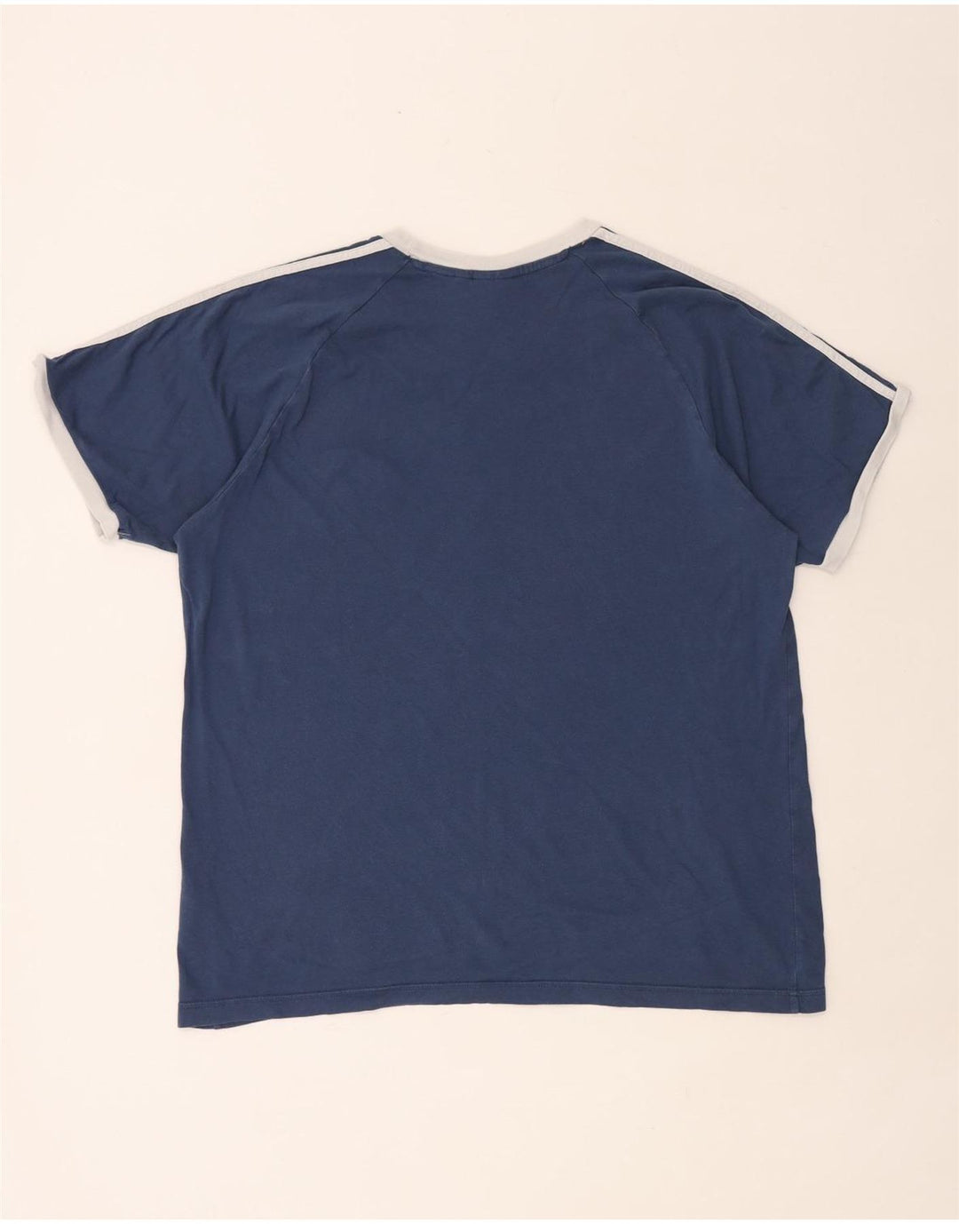 ADIDAS Herren T-Shirt Top XL Blau Baumwolle