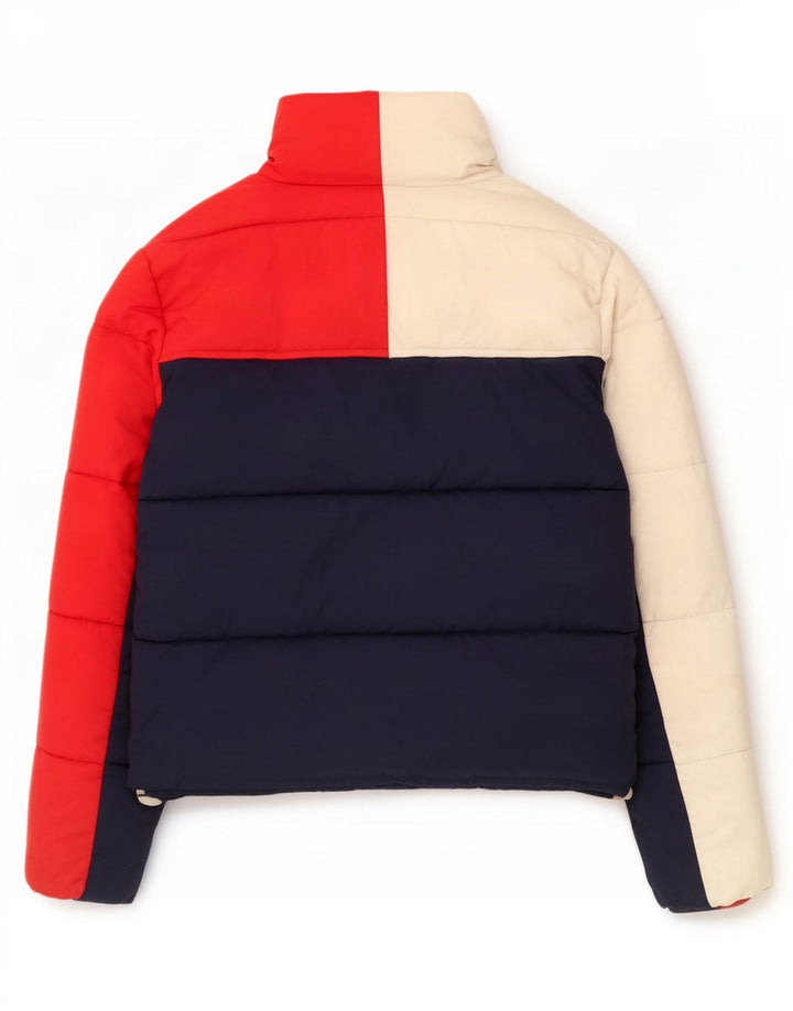 Tommy Hilfiger Wattierte Damenjacke UK 14 Medium Navy Blue Colourblock