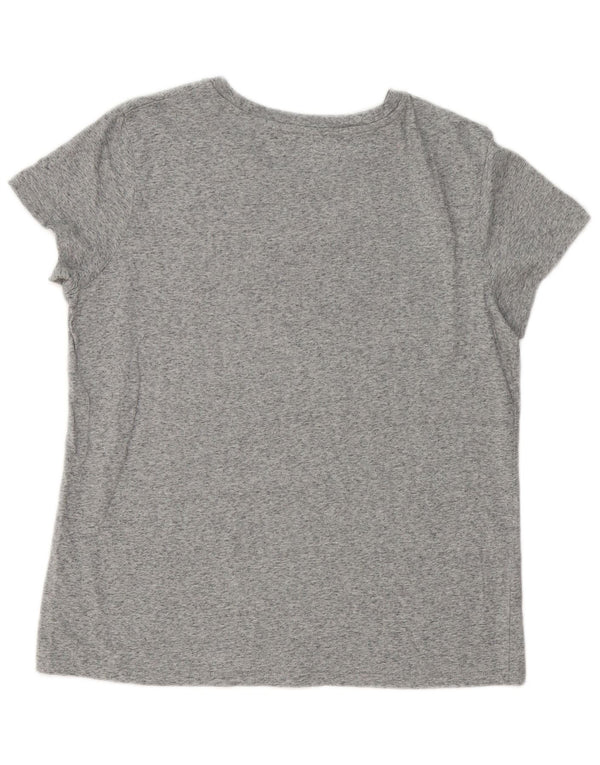 Levi's Damen Grafik-T-Shirt-Oberteil UK 16 Large Grau meliert