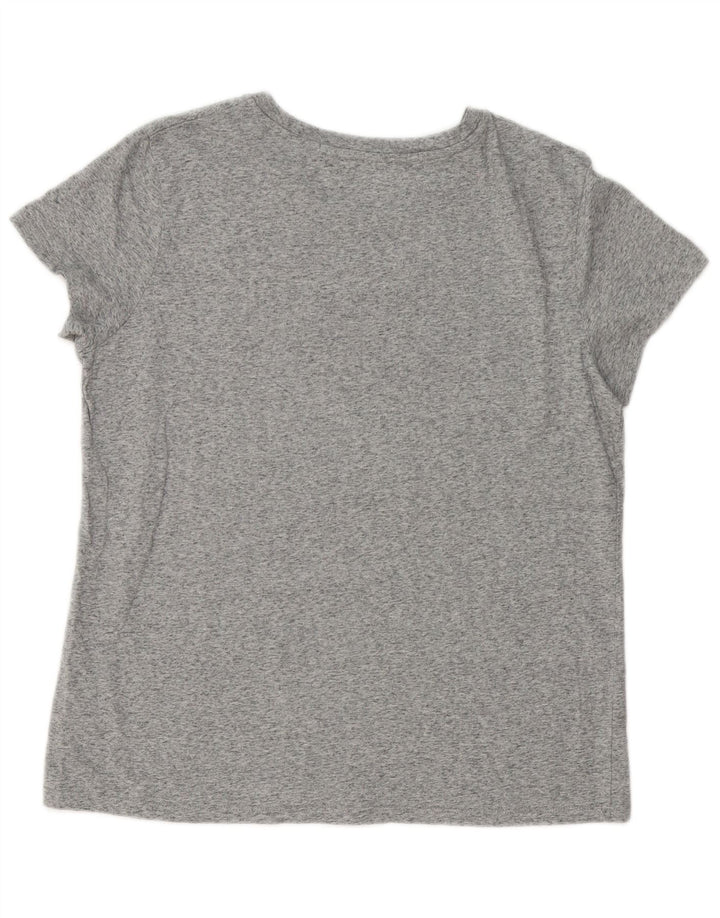 Levi's Damen Grafik-T-Shirt-Oberteil UK 16 Large Grau meliert