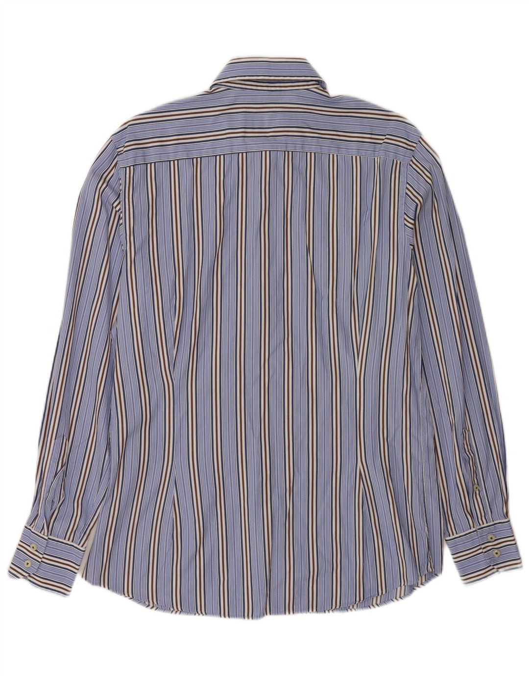 Massimo Dutti Herrenhemd, groß, blau gestreift, Baumwolle