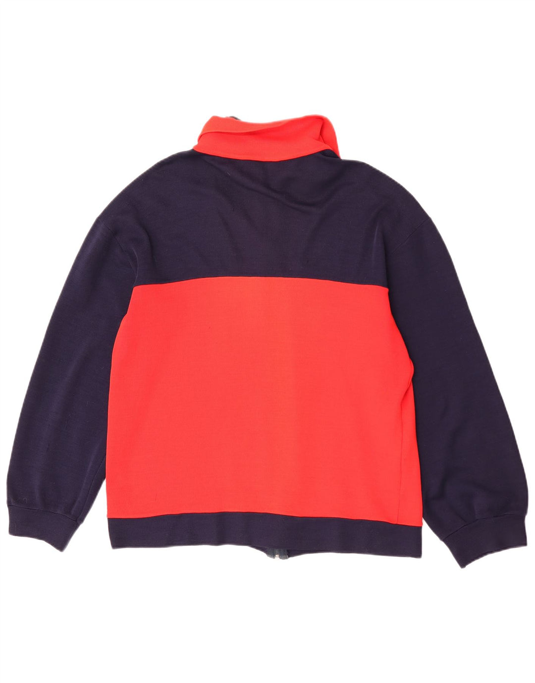 Vintage Herren-Trainingsanzug-Oberteil, Jacke, klein, rot, Farbblock