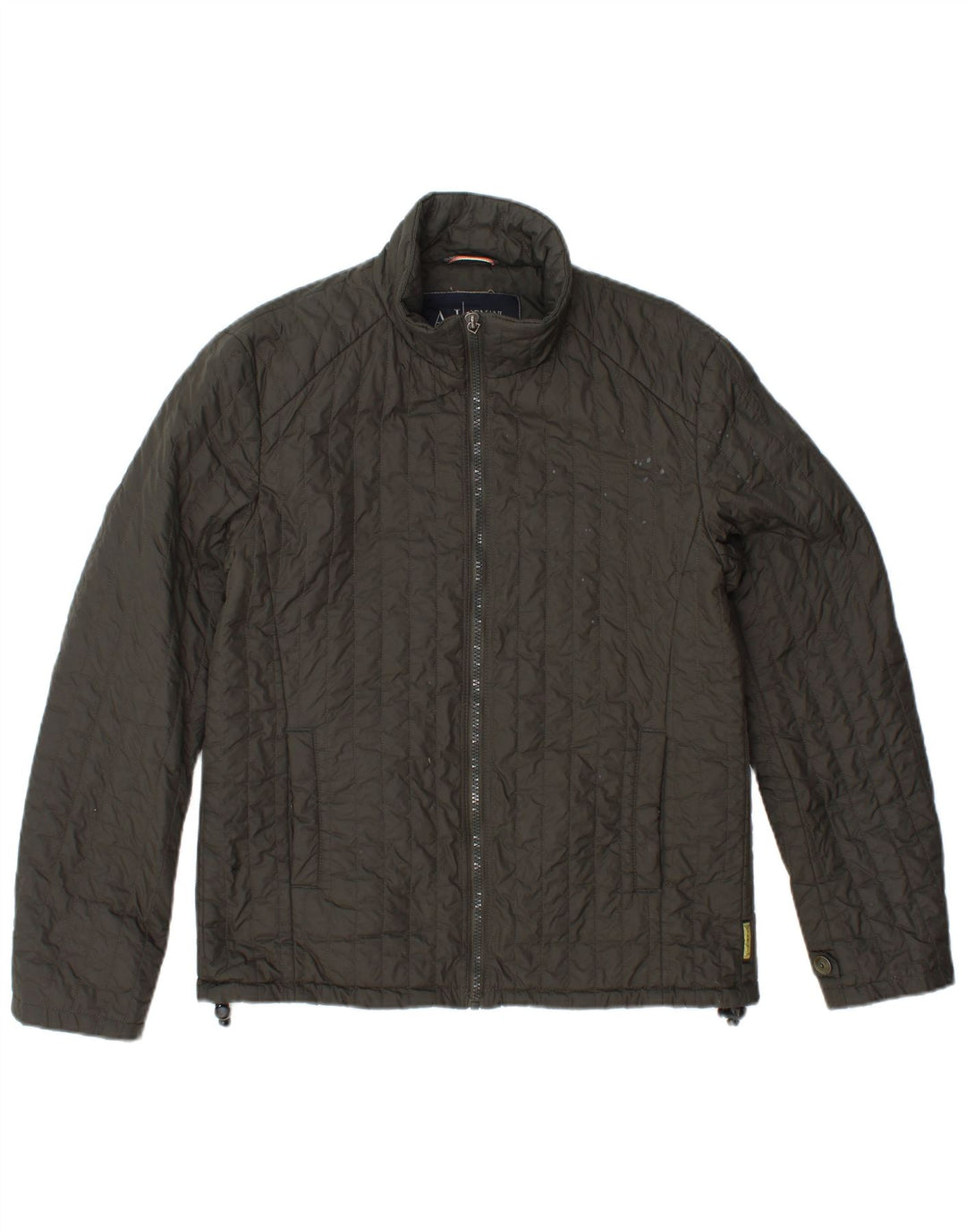 ARMANI JEANS Herren Wattierte Jacke UK 36 Small Khaki Polyamid