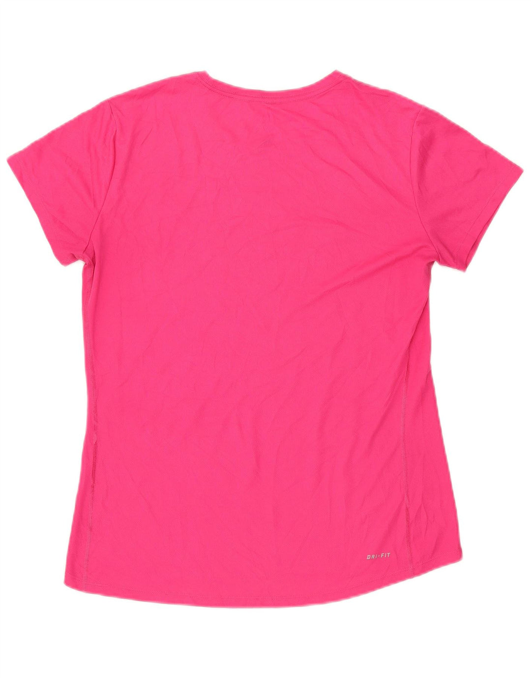 NIKE Damen Dri Fit T-Shirt Top UK 14 Large Pink