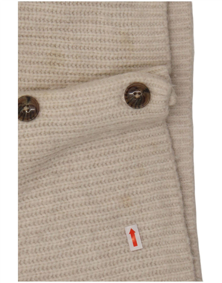 FAT FACE Damen-Cardigan, übergroß, bauchfrei, Gr. 10, Größe S, Weiß, Nylon