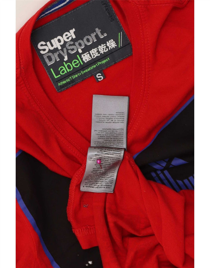 Superdry Herren T-Shirt mit Grafik, Größe S, Rot, Baumwolle