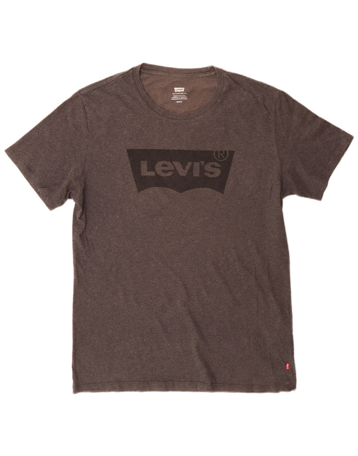 Levi's Herren-T-Shirt mit Grafik, mittelgrau gesprenkelte Baumwolle