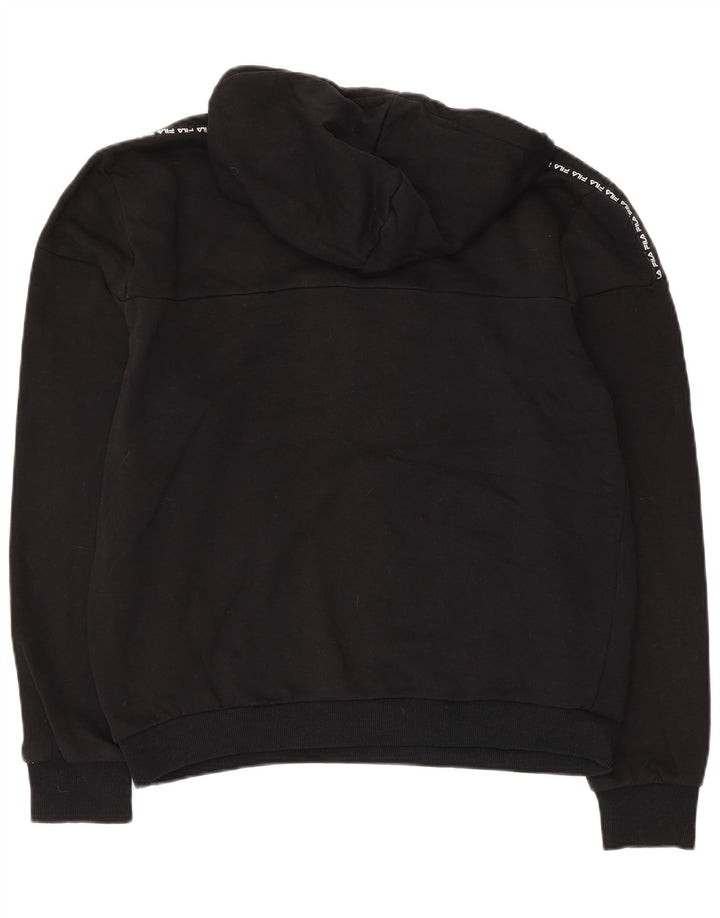 Fila Herren-Kapuzenpullover mit Grafik, groß, aus schwarzer Baumwolle