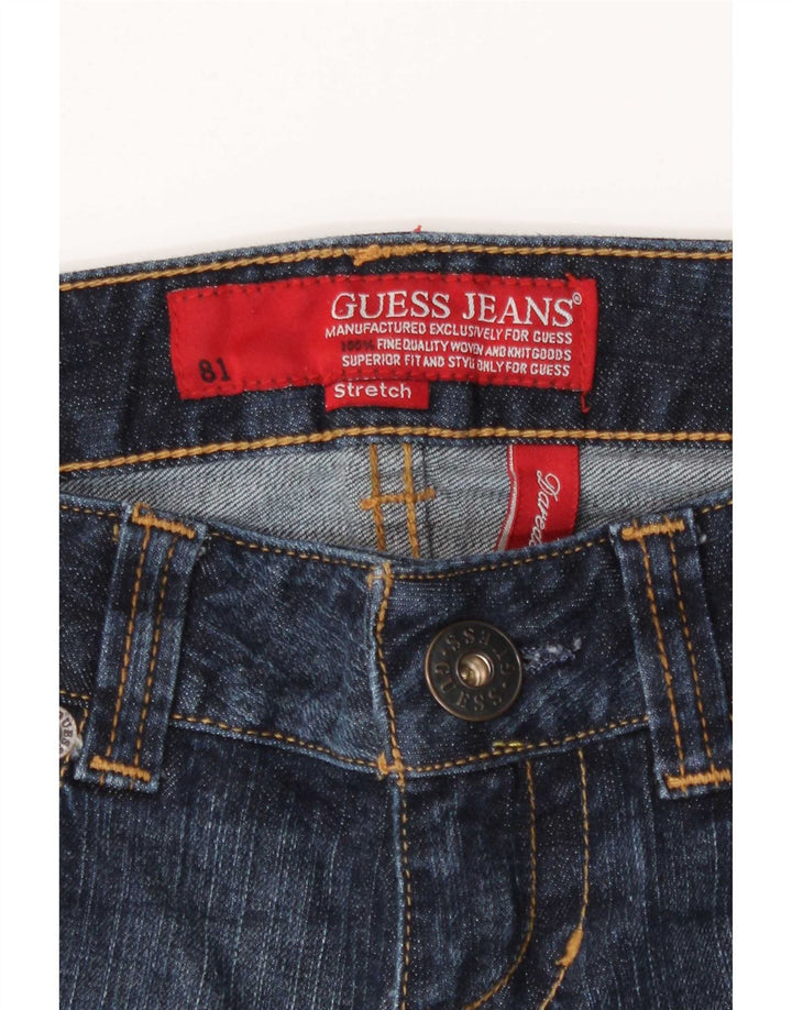 Guess Damen Stretch-Bootcut-Jeans W26 L32 Marineblaue Baumwolle