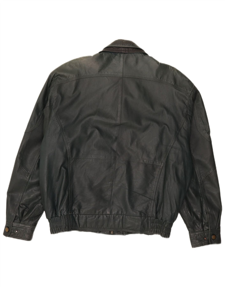 Vintage Herren Lederjacke UK 40 Large Grün