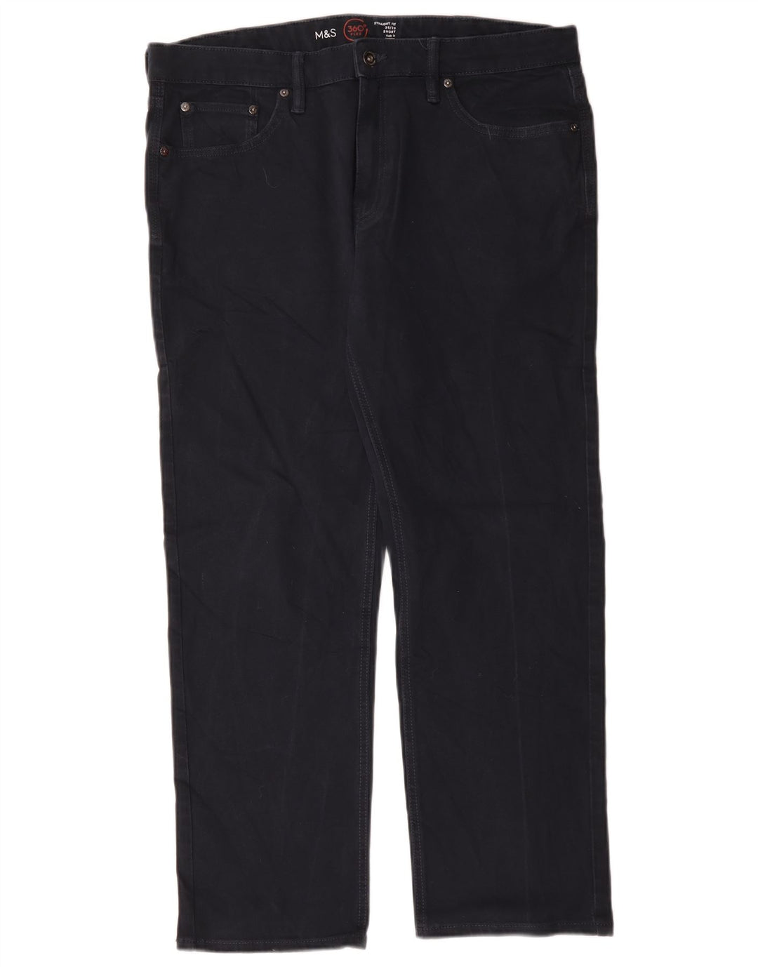 Marks & Spencer Herren Straight Jeans W36 L29 Marineblau Baumwolle