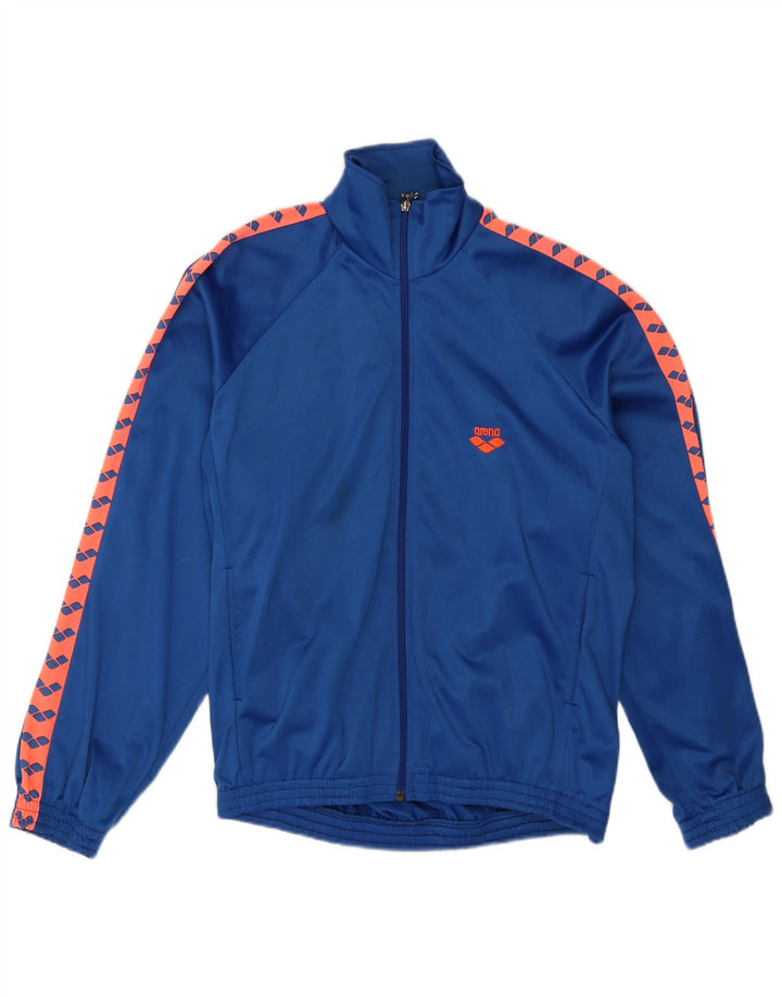 Arena Herren-Trainingsanzug-Top-Jacke Mittelblau