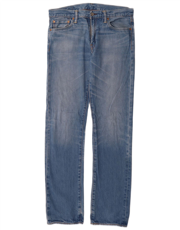 Levi's Herren 504 Straight Jeans W32 L34 Blaue Baumwolle