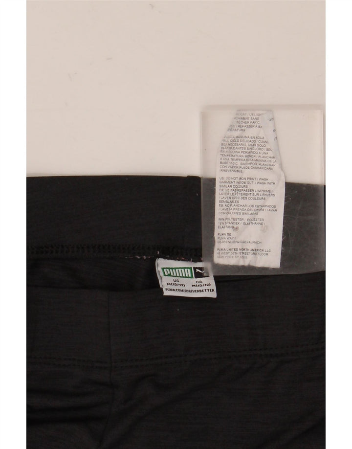 Puma Mädchen-Leggings, 10–11 Jahre, mittelgroß, schwarzes Polyester