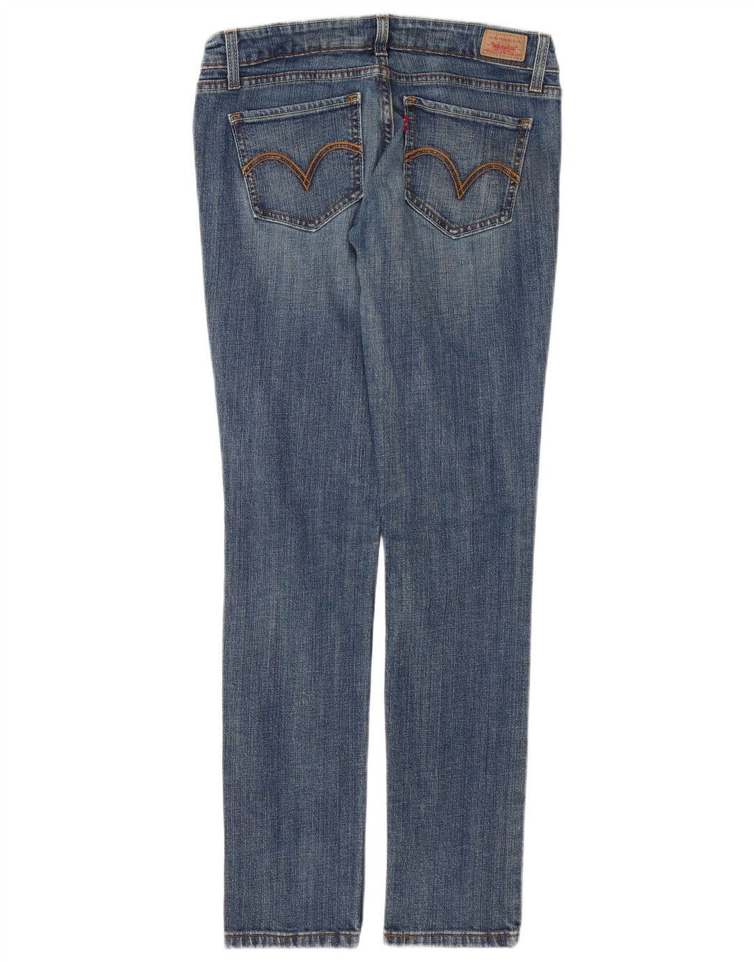 LEVI'S Damen 524 Super Low Skinny Jeans US 9 Medium W30 L28 Blaue Baumwolle