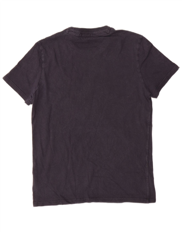 Superdry Herren Grafik-T-Shirt-Oberteil aus mittelschwarzer Baumwolle