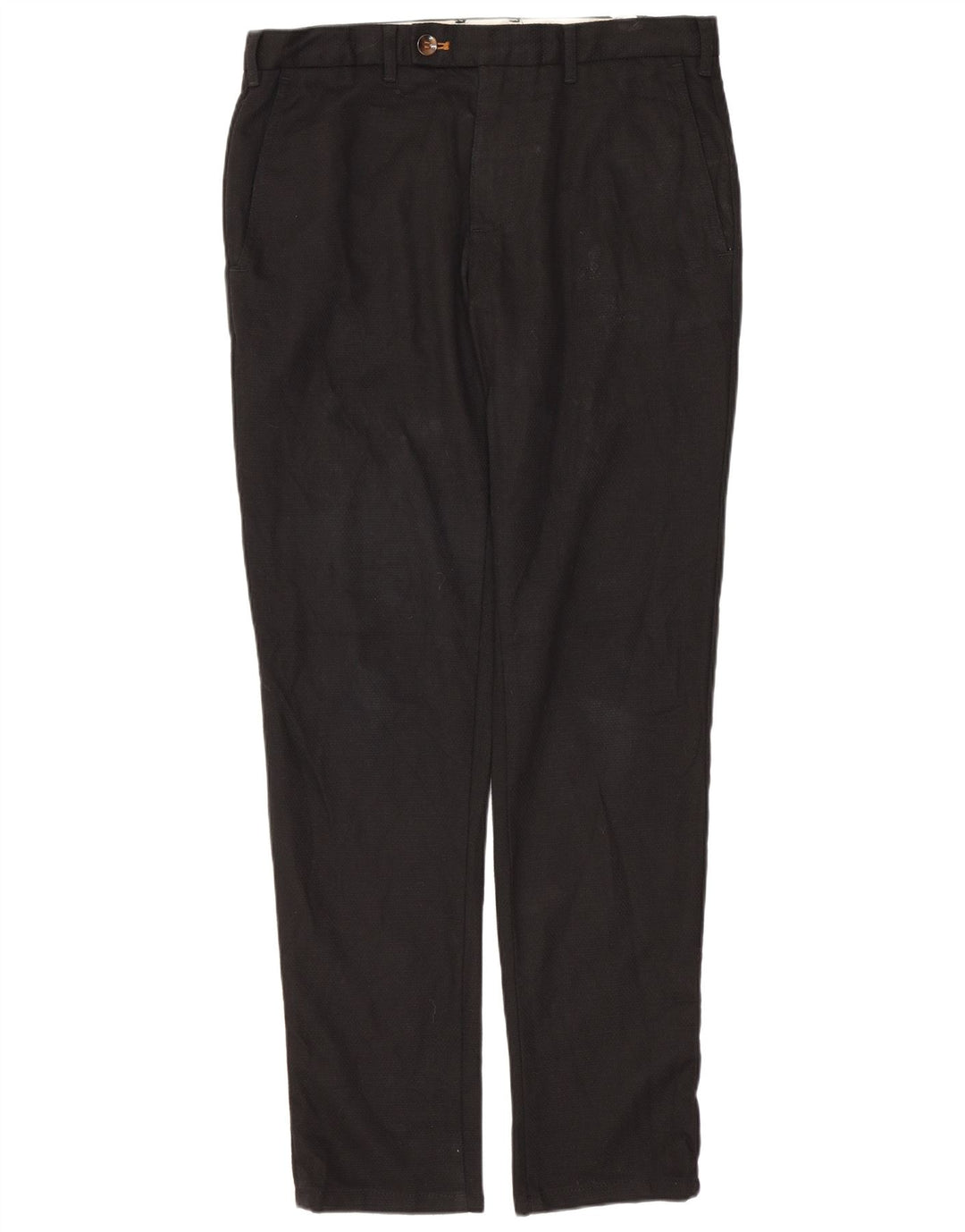 Zara Herren Slim Chino Hose EU 40 Medium W31 L30 Schwarz Polyester