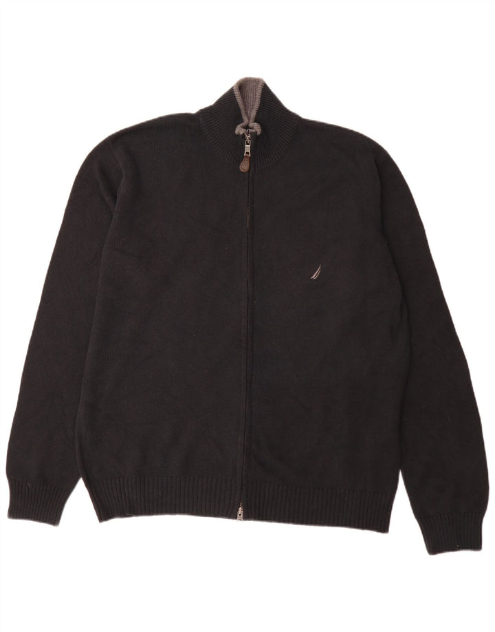 Nautica Herren-Strickjacke, groß, marineblau, Baumwolle