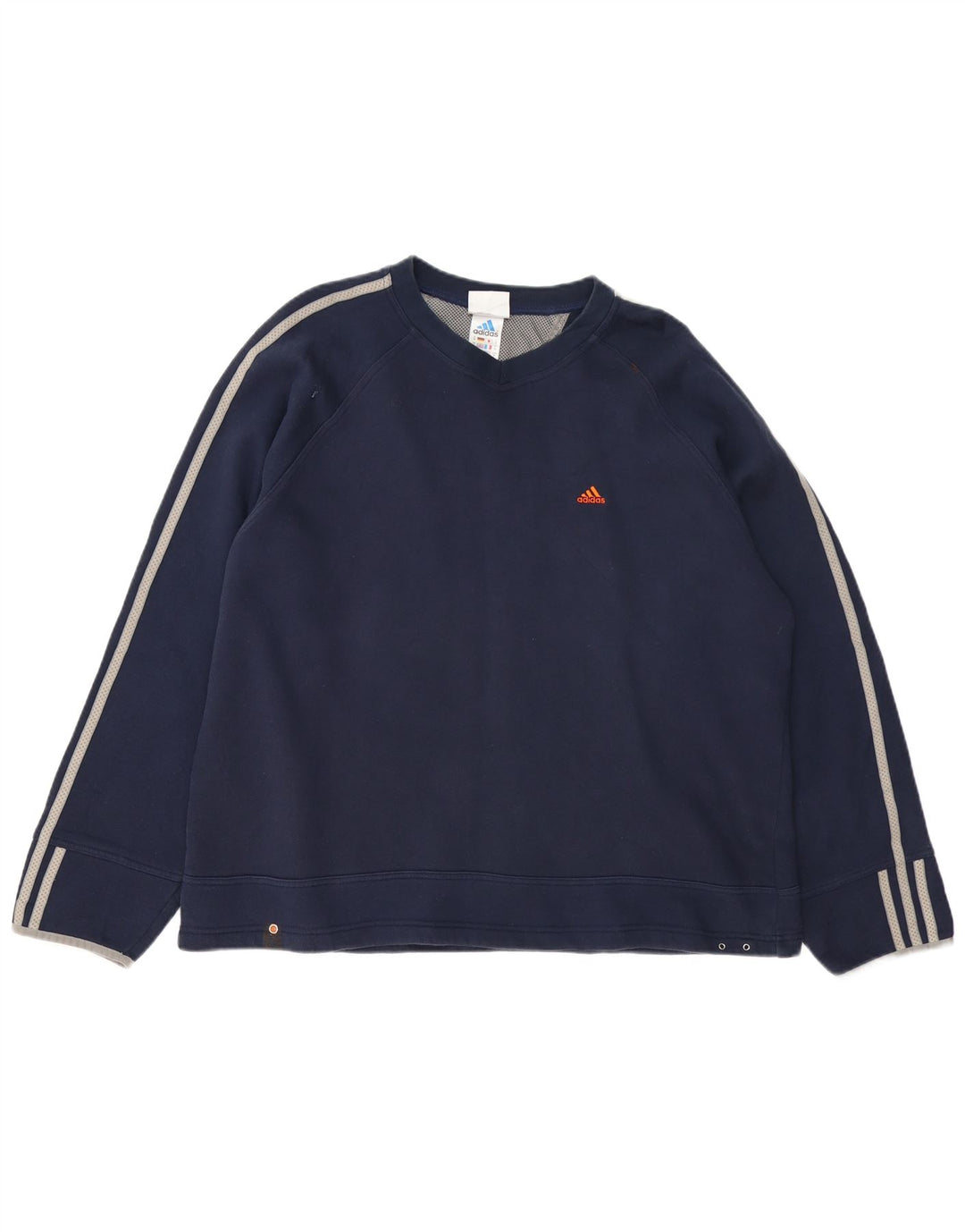 ADIDAS Herren-Sweatshirt mit lockerer Passform, mittlere marineblaue Baumwolle
