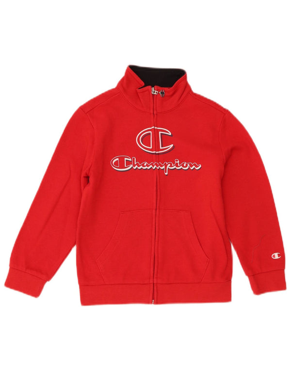 Champion Jungen-Trainingsanzugoberteil mit Grafik, 5–6 Jahre, XS, rote Baumwolle