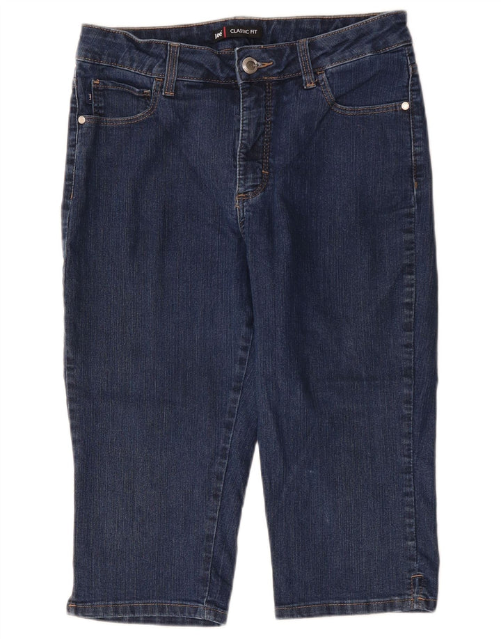 LEE Damen Capri-Jeans mit klassischer Passform und hoher Taille, US 12, Größe L, W30, L17, Blau