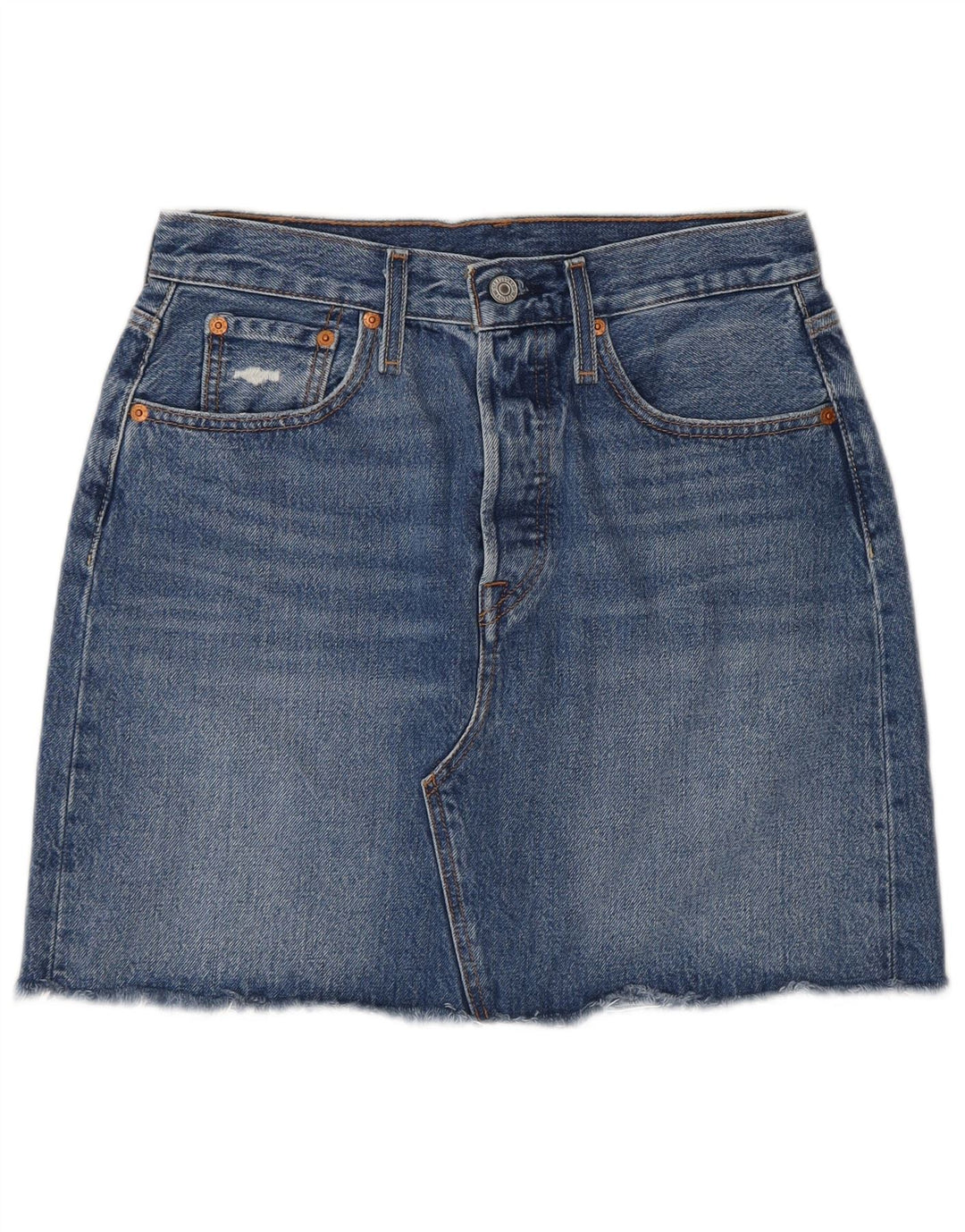 Levi's Damen Jeansrock W28 mittelblaue Baumwolle