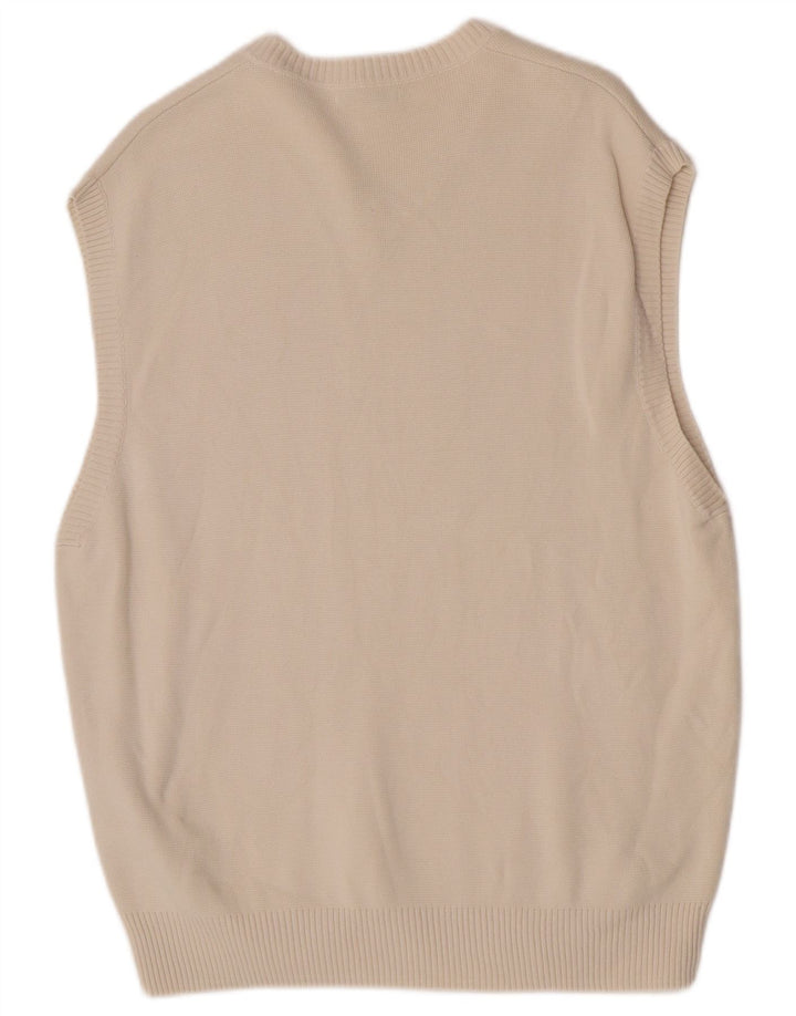 Zara Herren-Tanktop, groß, aus weißer Baumwolle