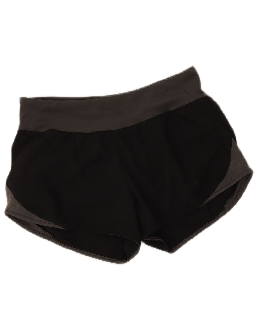 Adidas Damen Lauf-Sportshorts UK 10 Small Schwarz Colourblock Polyester