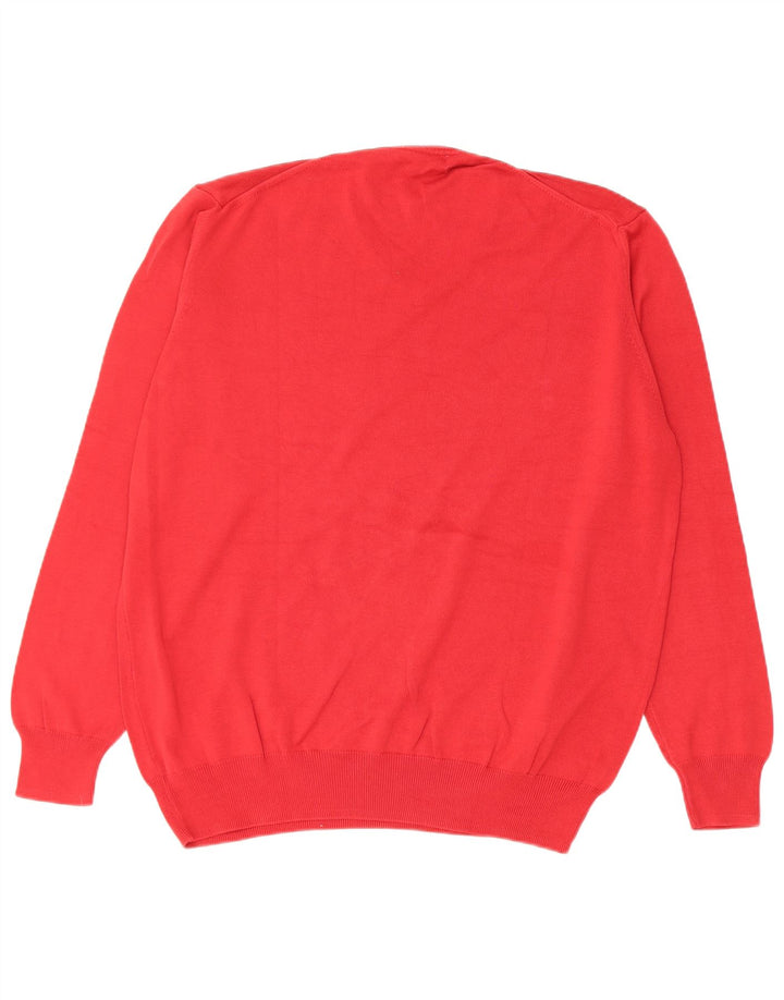 Zara Herren V-Ausschnitt Pullover Pullover XL Rot