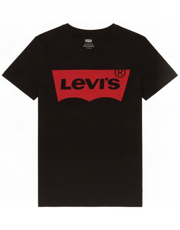 Levi's Damen Grafik-T-Shirt-Oberteil UK 6 XS Schwarz