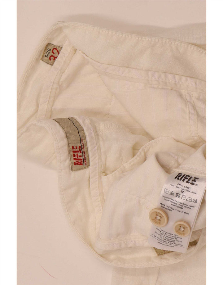 Rifle Herren Chinoshorts W32 Mittelweißes Leinen