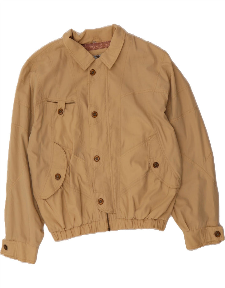 VINTAGE Mens Bomber Jacket IT 52 XL Beige Cotton Vintage Vintage and Second-Hand Vintage from Messina Hembry 
