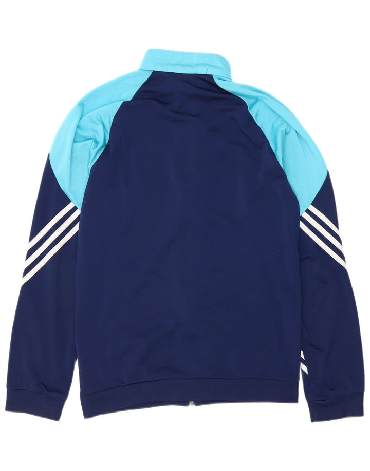 ADIDAS Herren-Trainingsanzug-Oberteil, Jacke, klein, marineblau, Farbblock-Polyester