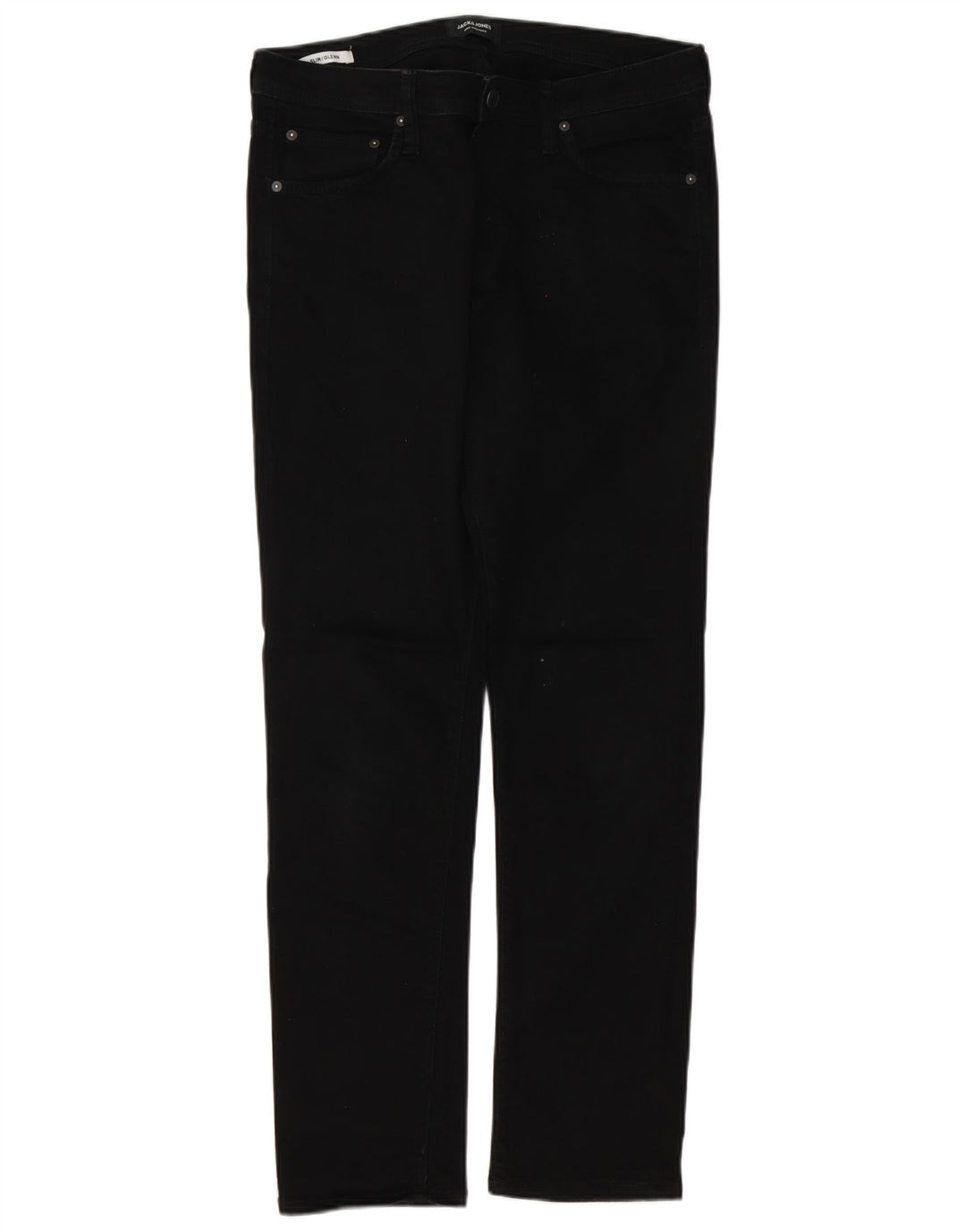 Jack & Jones Herren GLENN Slim Jeans W32 L32 Schwarze Baumwolle