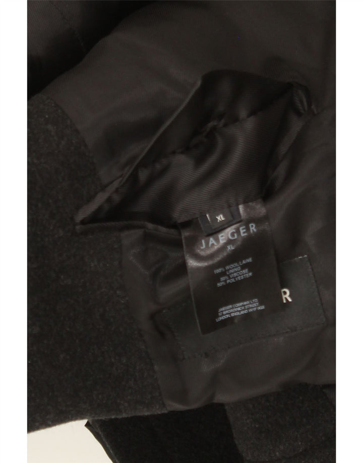 Jaeger Herrenmantel UK 42 XL Graue Wolle