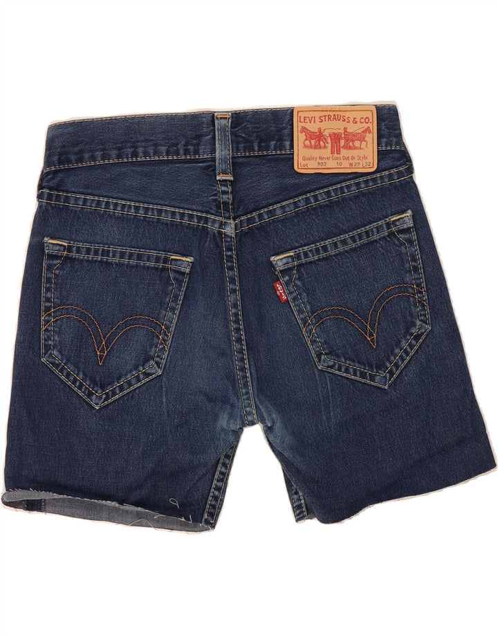 LEVI'S Womens 907 Denim Shorts W29 Medium Navy Blue Cotton Vintage Levi's and Second-Hand Levi's from Messina Hembry 