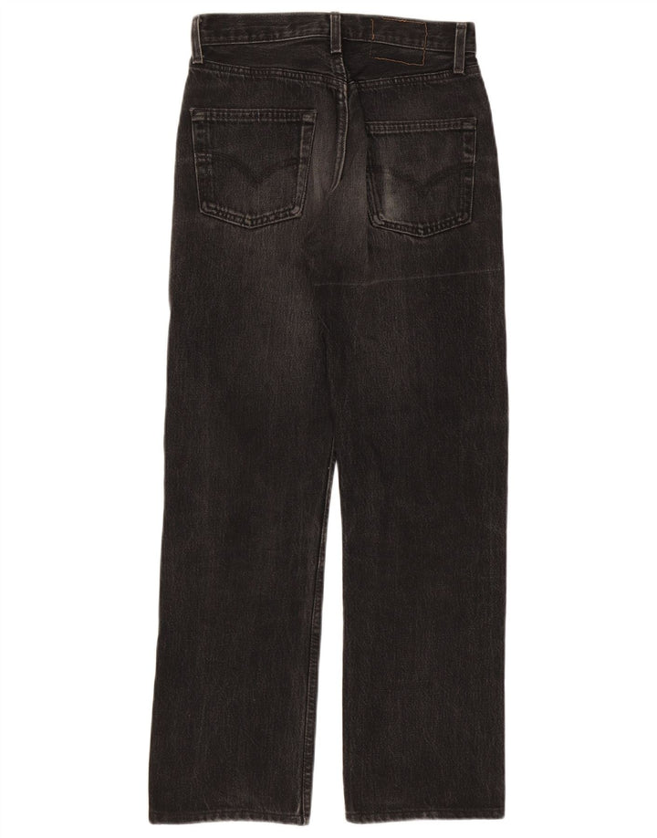 Levi's Damen Straight Jeans W28 L28 Schwarze Baumwolle
