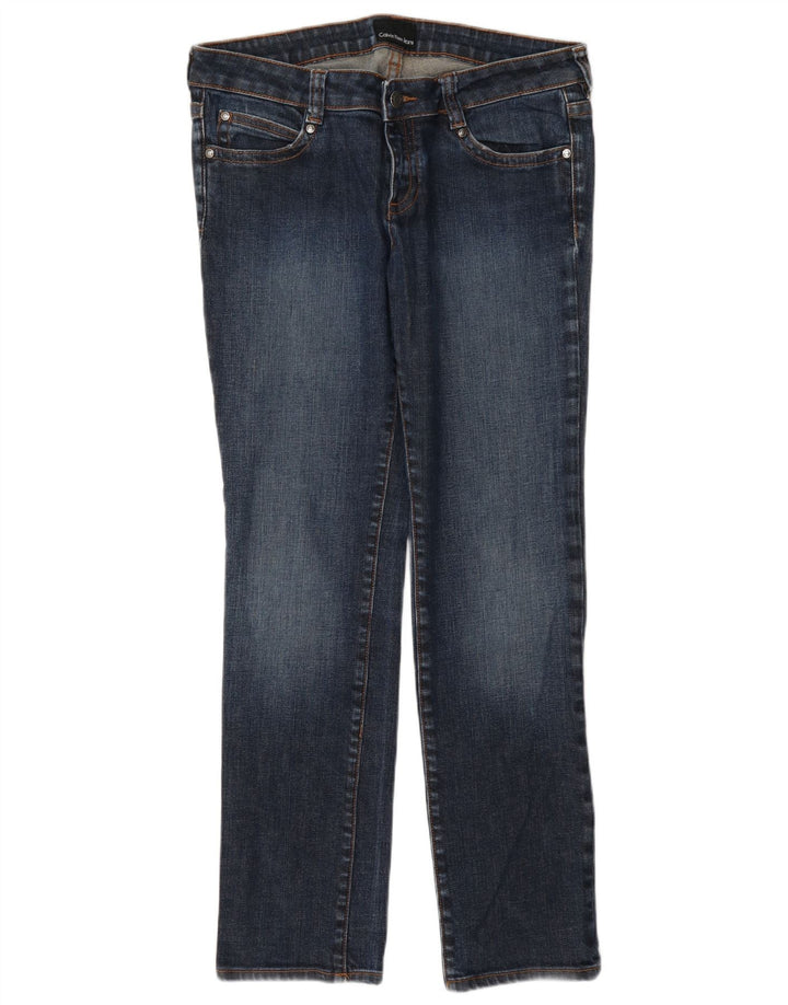 Calvin Klein Damen Slim Jeans W34 L30 Blau